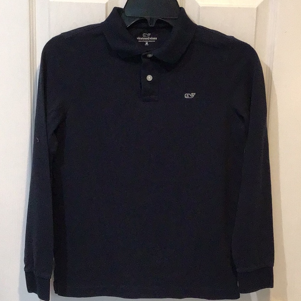 Vineyard Vines Navy Blue long sleeved polo